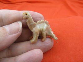 (y-din-od-13) tan ODONTOSAURUS dinosaur carving SOAPSTONE gem FIGURINE d... - $8.59