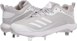 Adidas Men&#39;s Icon 6 Bounce Metal Baseball Cleats FV9353 Gray White Size 8.5 - £78.21 GBP