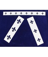 Fleur-De-Lis 3 Piece Stencil Set-Border-14 Mil -Painting /Crafts/ Templates - $21.91