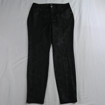 Simply Vera by Vera Wang Large Skinny Black Snakeskin Knit Stretch Womens Jeans - $14.99
