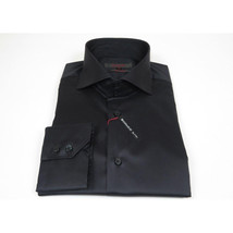 Men Dress Shirts AXXESS Turkey 100% Soft Egyptian Cotton 224-07 Solid Black image 5
