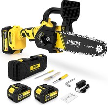 Imoumlive Brushless Mini Chainsaw 8-Inch, Upgraded Handheld Electric, Trimming - $154.99