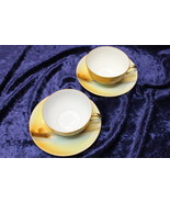 Noritake Tree In The Meadow Flat Cups &amp; Saucers Set of 2 - $24.99