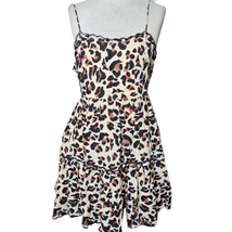 Leppard Print Mini A line Dress Size Small - £19.42 GBP
