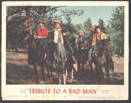 Tribute To a Bad Man 11&quot;x14&quot; Lobby Card #8 James Cagney Lee Van Cleff Ben Gra... - £34.32 GBP