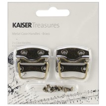 Kaisercraft Treasures Metal Case Handles, Padlock-Brass &amp; Wooden Flourishes - $10.84+