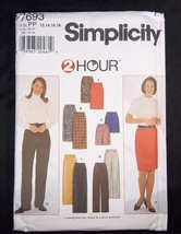 Simplicity Pattern 7693 2 Hour Pants &amp; skirts Size PP 12-18 - £4.30 GBP