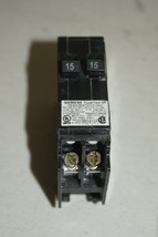 Siemens Q1515 15 Amp Tandem Twin 1 Pole Circuit Breaker USED - $15.83