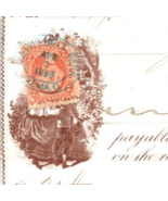 1869 Post Civil War Bank Check WIth Revenue Stamp Second National Bank - $445.19 MXN
