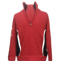 Disegna D&#39;Italia Mens SMALL Wool 1/4 Zip Pullover Nordic Sweater Wind Pr... - $49.45