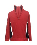 Disegna D&#39;Italia Mens SMALL Wool 1/4 Zip Pullover Nordic Sweater Wind Pr... - £38.79 GBP