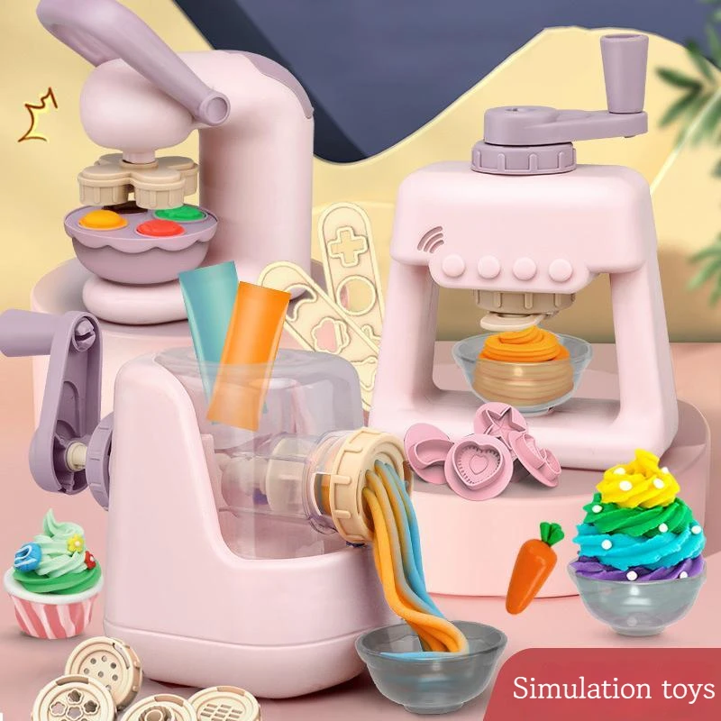 Diy Colourful Clay Pasta Machine Children Pretend Play Toy Simulation Kitchen - £20.51 GBP+