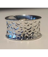 Handcrafted ~ Women&#39;s Size 9 ~ Silver ~ Simple Hammered Concave Wide Ban... - £11.98 GBP