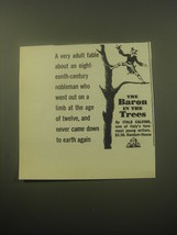 1959 Random House Book Advertisement - The Baron in the Trees by Italo Calvino - £11.79 GBP