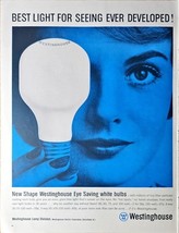 Westinghouse light bulb lady blue best light-1962 Vintage Print Ad - $13.87 CAD