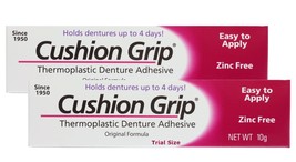 Cushion Grip Thermoplastic Denture Adhesive 10g Trial Size (Pack of 2) - £31.96 GBP