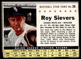 1961 Post Cereal #26a Roy Sievers Box Version VG-EX-B108R12 - £23.81 GBP