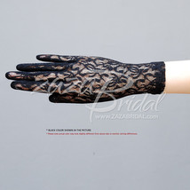 Fabulous Stretch Flower Pattern Lace Gloves Wrist Length 2BL - £11.98 GBP