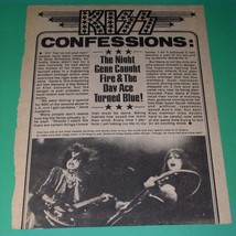 Kiss Magazine Clipping Kiss Confessions Vintage 1970&#39;s Gene Simmons - $14.99