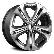 Wheel For 14-16 Kia Forte 17x7 Alloy Double 5 Spoke Charcoal With Machined Face - £244.71 GBP