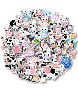 Aowplc 50 Pcs Cow Stickers Pack, Vinyl Waterproof Cute Cartoon Animal St... - £7.85 GBP