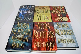 Lot of 6 Nora Roberts Hardcover Books: Three Fates, Birthright, Tribute, etc. - £8.55 GBP