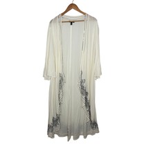Torrid Women&#39;s Ivory Sequin Kimono Flowy Cover Up Size 00/0 equivalent t... - $29.70
