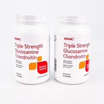 GNC Triple Strength Glucosamine Chondroitin 750mg 600mg 120 Caplets Lot bb10/24+ - £33.98 GBP