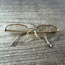Yves Saint Laurent YSL 4095 Y128 Eyeglasses 55-19-140 Half Rim Gold FRAMES ONLY - £20.41 GBP