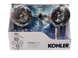 Kohler Freespin Bellerose 2-in-1 Dual Showerhead &amp; Handshower  Polished Chrome - £38.72 GBP