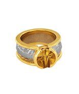 Georg Jensen 18k Two Tone Gold  Citrine Ring  - $1,399.00