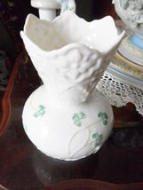 Donegal Vase in Shamrock by Belleek Pottery (Ireland) 6&quot; Tall[7] - £29.89 GBP