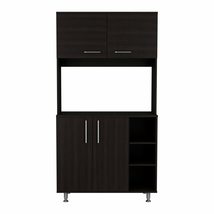 FM FURNITURE Colorado Pantry Cabinet with Three Small Open Shelves and One Cabin - £228.37 GBP+