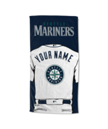 Seattle Mariners OFFICIAL MLB Jersey Personalized Beach Towel  - $901.69 MXN