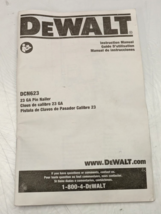 FOR PARTS-User Manual-DeWALT DCN623 ATOMIC 20V MAX Cordless 23 Gauge Pin... - $13.53 CAD