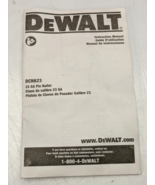 FOR PARTS-User Manual-DeWALT DCN623 ATOMIC 20V MAX Cordless 23 Gauge Pin... - $13.44 CAD