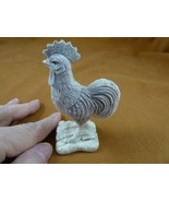 (Chick-3) Rooster chicken of shed ANTLER figurine Bali detailed carving ... - £68.69 GBP