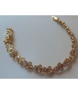 Vintage SWAN logo Clear Crystal Bracelet Link Chain 7.5&quot; long - $103.01 CAD