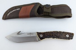 Western Crosstrail 4&quot; Hunting Fixed Blade Gut Hook Titanium Knife &amp; Sheath - £15.72 GBP