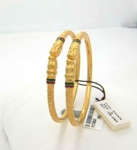 Fabulous traditional design 22 kt gold bangle bracelet kangan set 2pc. Handmade - £3,085.52 GBP