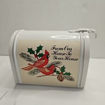 Little Metal Mailbox With Cardinal Birds Miniature Gift Box Winter Holid... - £6.28 GBP