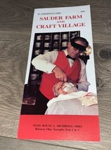 Sauder Farm &amp; Craft Village In Northwest Ohio 1990 Vintage Pamphlet Arch... - $8.12