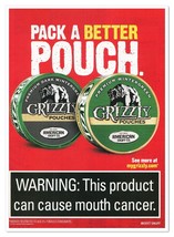 Grizzly American Snuff Pack a Better Pouch 2016 Full-Page Print Magazine Ad - $9.70