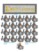 21Pcs The Lord Of The Ring Hobbit Red Beard Dwarf army with Axe Minifigures - £25.83 GBP