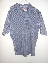 Wrangler Flex For Comfort Blue Shirt Men&#39;s Size XL Blue Button Up Short Sleeve - £8.86 GBP