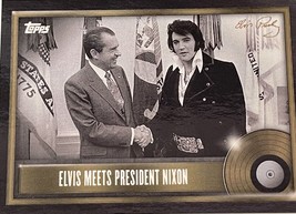2022 Topps NOW Elvis Presley MEETS PRESIDENT NIXON #128 PARALLEL Rock N ... - £9.53 GBP