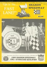 SHARON SPEEDWAY RACE PROGRAM 6/14/83-SYRACUSE QUALIFIER FN - £43.42 GBP