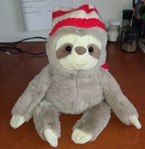 Sammy the Sloth Plush Gund Holiday Striped Knit Hat Soft 14 inch Brown. - $11.39 CAD