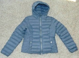 Womens Jacket Abercrombie Puffer Gray Hooded Winter Coat-size M - $37.62