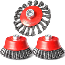 4-Inch Wire Wheel Brush Set for Grinder 3-Pack for 4.5&quot; Angle Grinder 5/... - $21.11